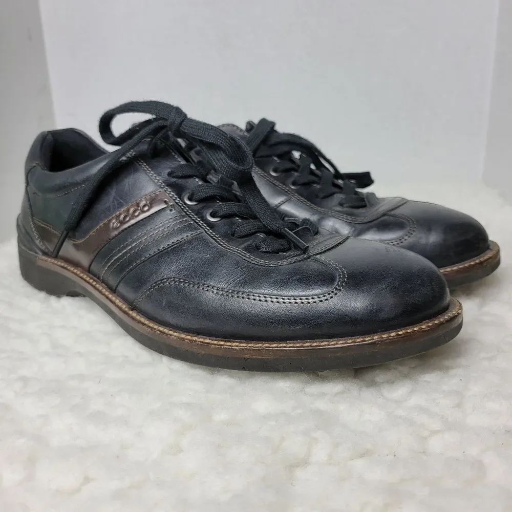 Ecco Chander Sneaker Men's Size 12  Black  Leather Casual Dress Shoes